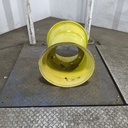 18"W x 16.1"D, John Deere Yellow 6-Hole Flat Plate , 0.38" Offset