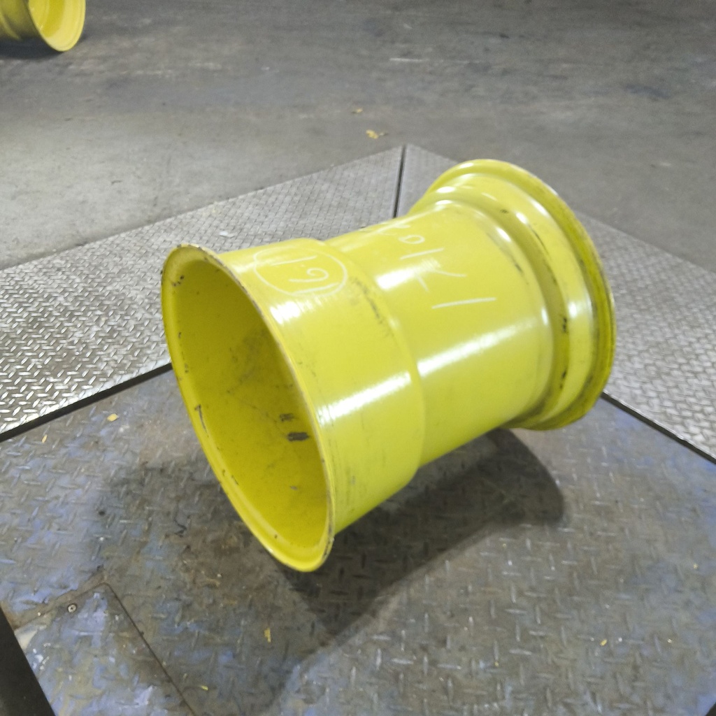 18"W x 16.1"D, John Deere Yellow 6-Hole Flat Plate , 0.38" Offset