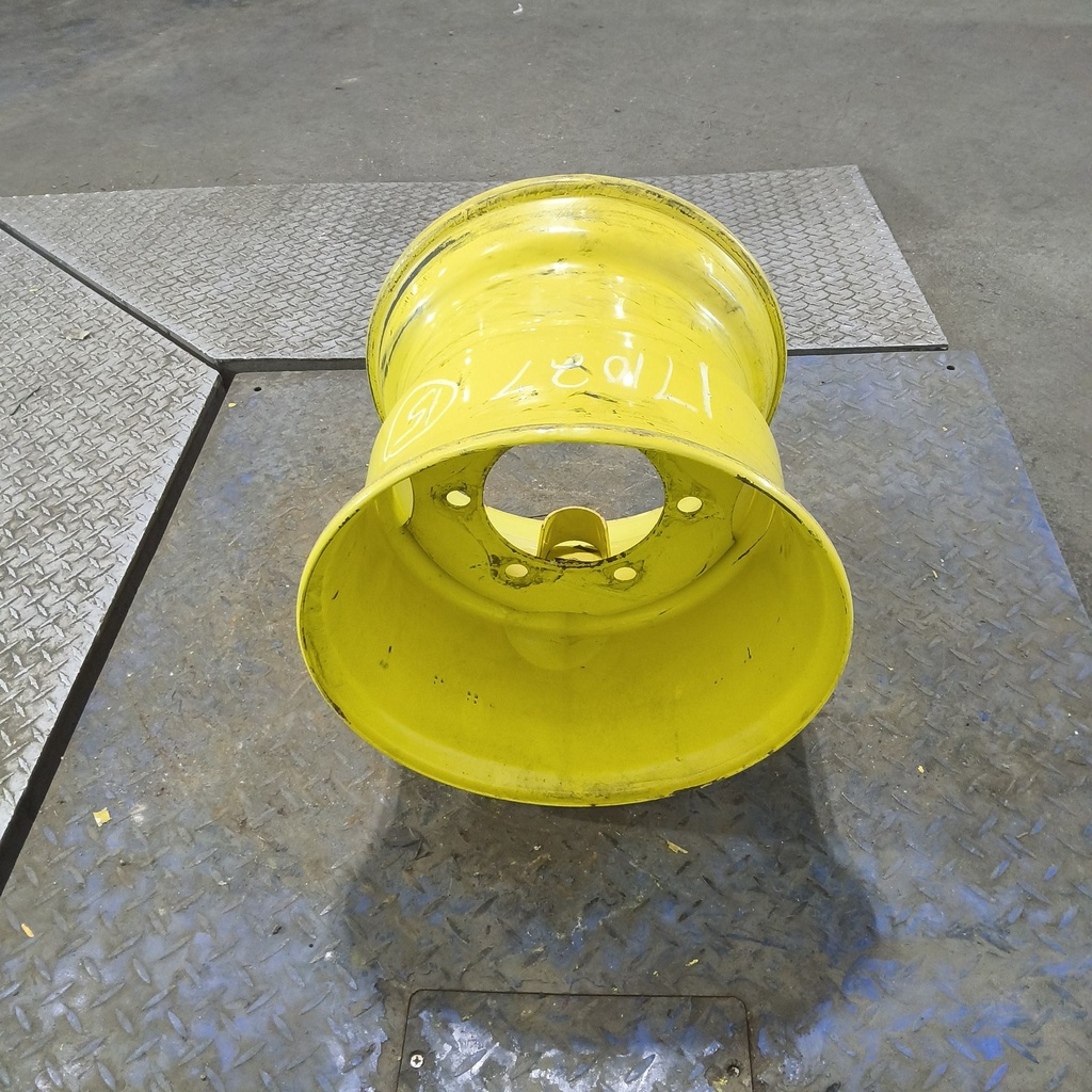 13"W x 15"D, John Deere Yellow 6-Hole Implement , -0.62" Offset