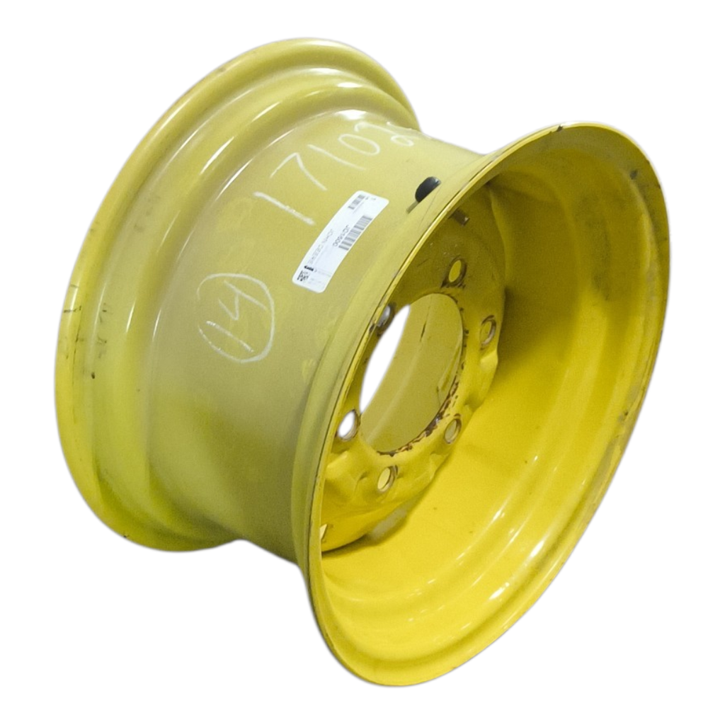 8"W x 14"D, John Deere Yellow 6-Hole Formed Plate , 1.62" Offset