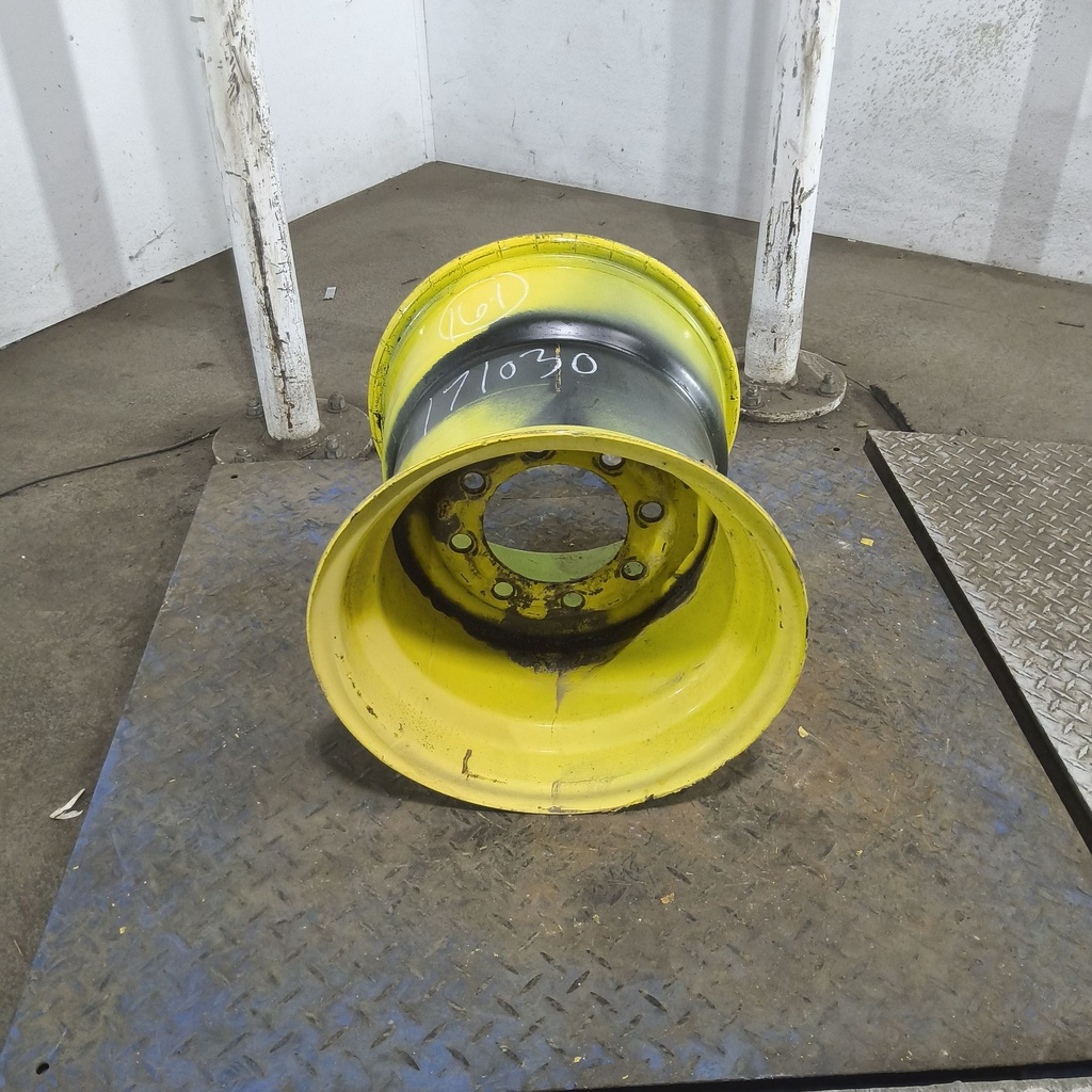 16"W x 16.1"D, John Deere Yellow 8-Hole Implement , 1.12" Offset