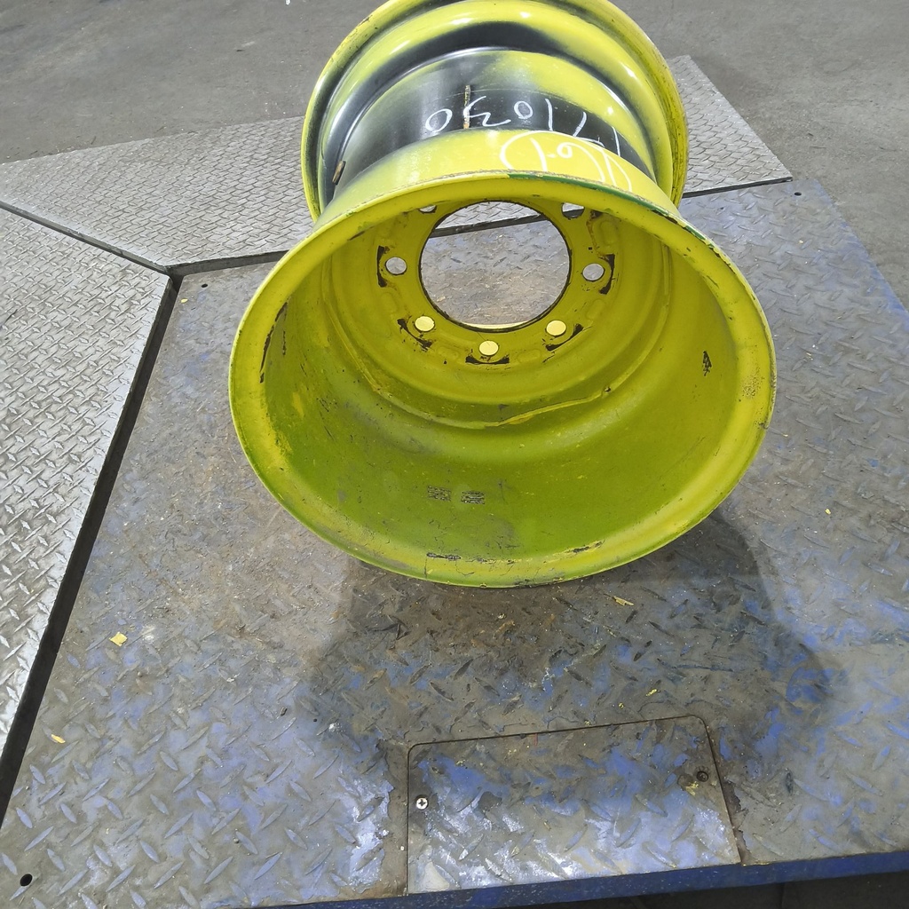 16"W x 16.1"D, John Deere Yellow 8-Hole Implement , 1.12" Offset