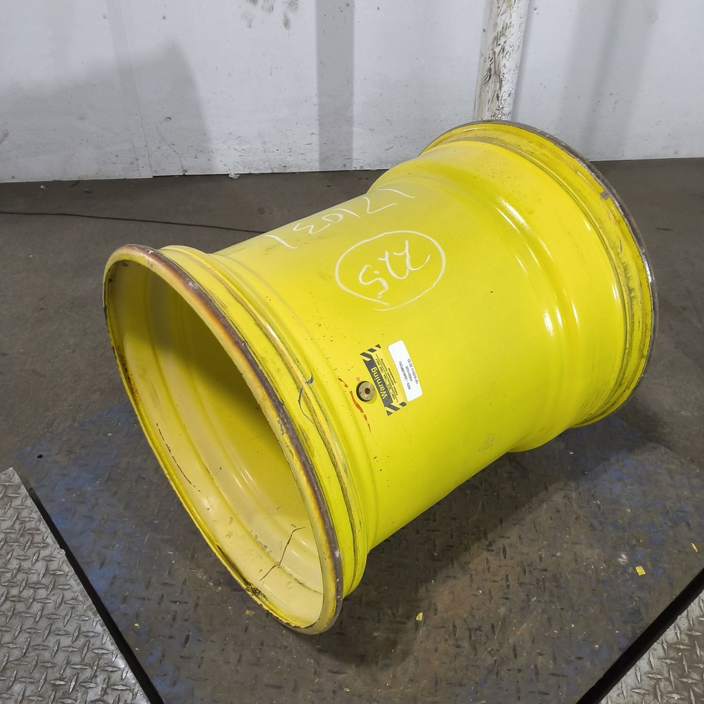24"W x 22.5"D, John Deere Yellow 8-Hole Flat Plate , -2.25" Offset
