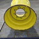 24"W x 22.5"D, John Deere Yellow 8-Hole Flat Plate , -2.25" Offset