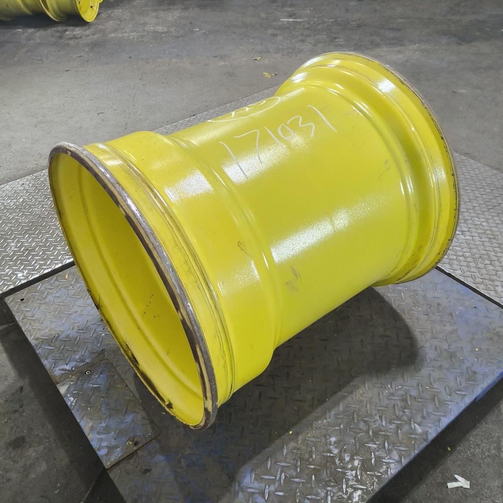 24"W x 22.5"D, John Deere Yellow 8-Hole Flat Plate , -2.25" Offset
