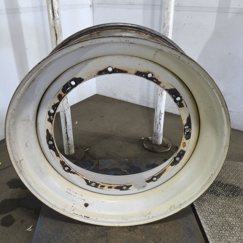 16"W x 42"D, Ford / New Holland White 12-Hole Stub Disc , 2.5" Offset
