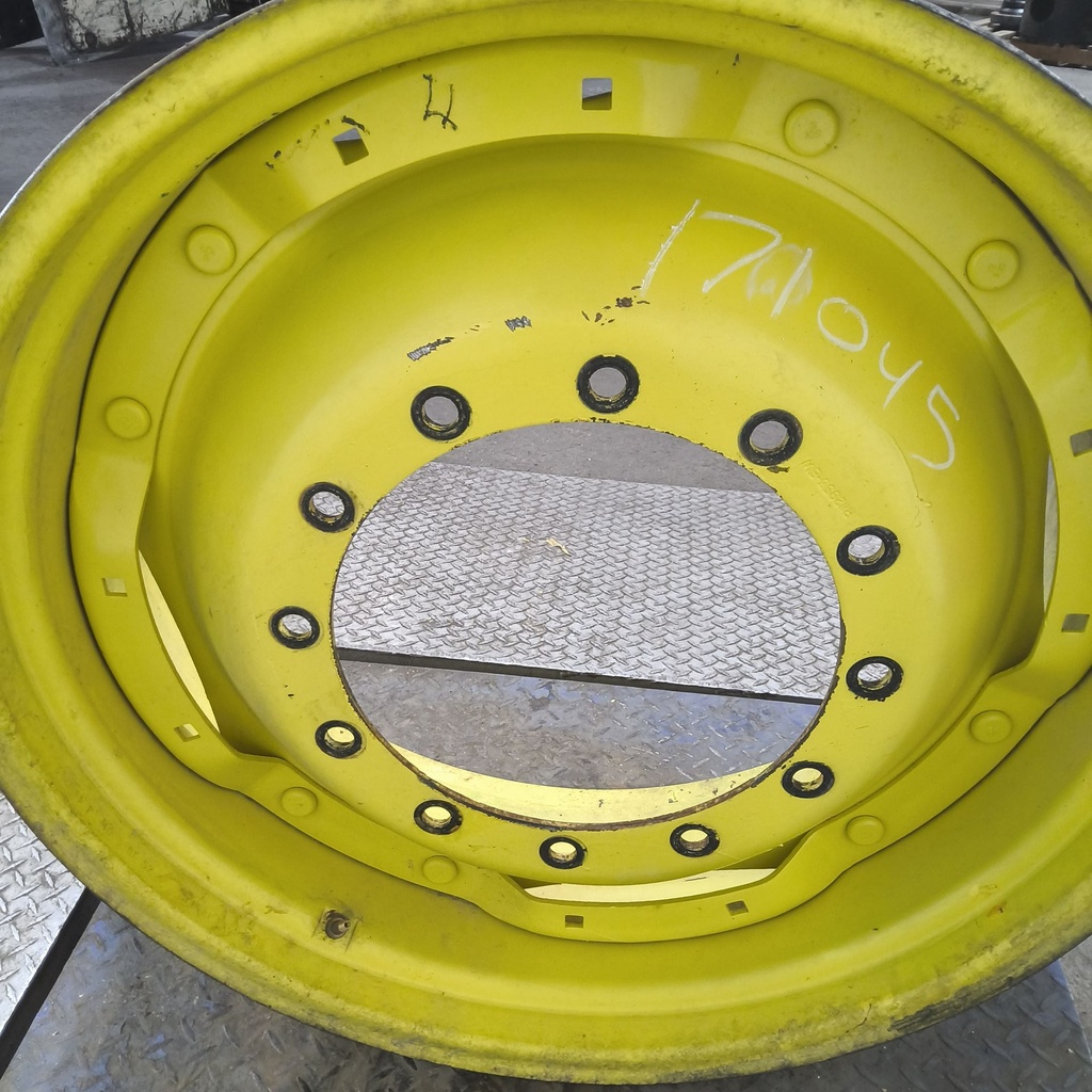 12-Hole Waffle Disc (Groups of 2 Bolts) Center for 34" Rim, John Deere Yellow