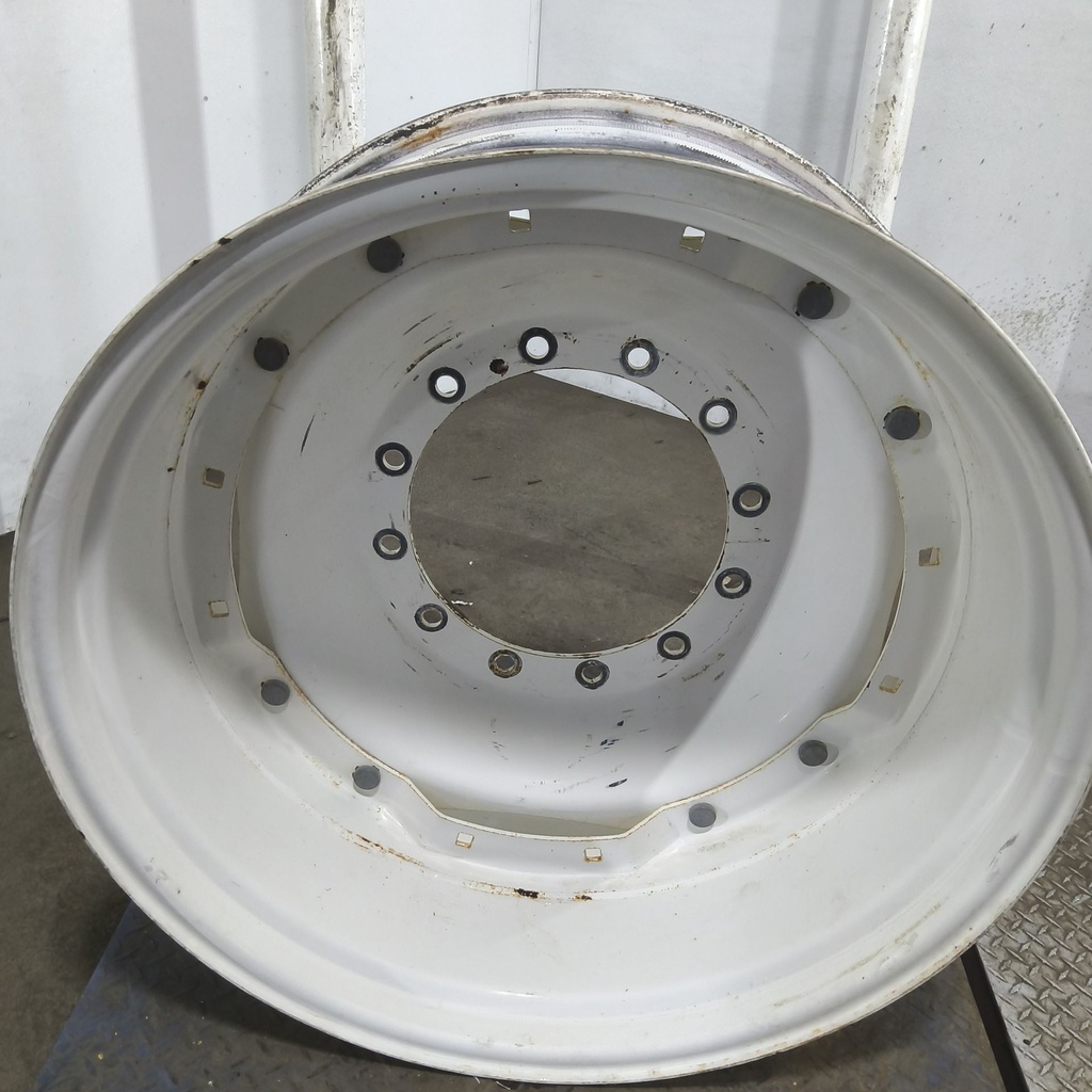 15"W x 34"D, Ford / New Holland White 8-Hole Waffle Wheel (Groups of 2 Bolts)