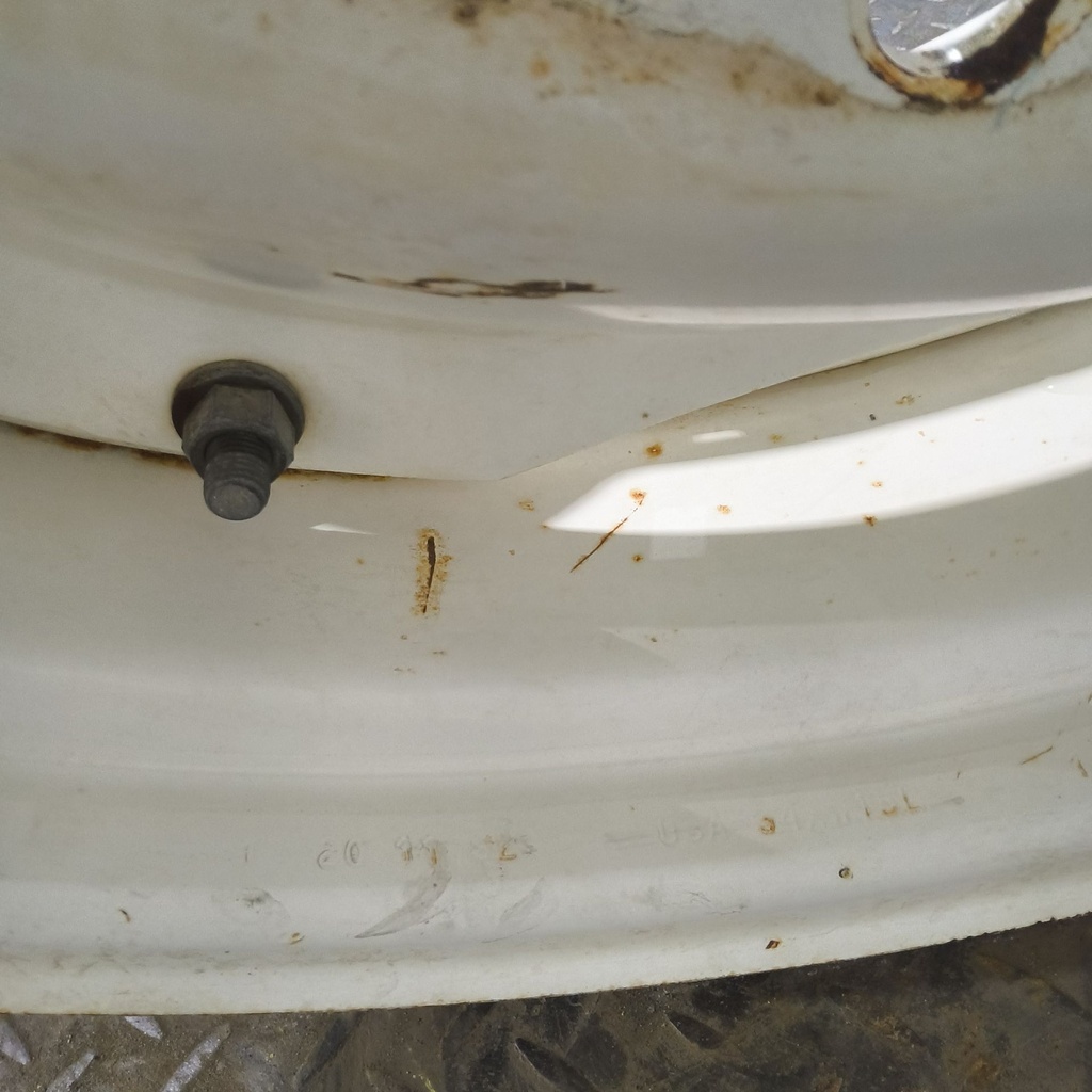 15"W x 34"D, Ford / New Holland White 8-Hole Waffle Wheel (Groups of 2 Bolts)