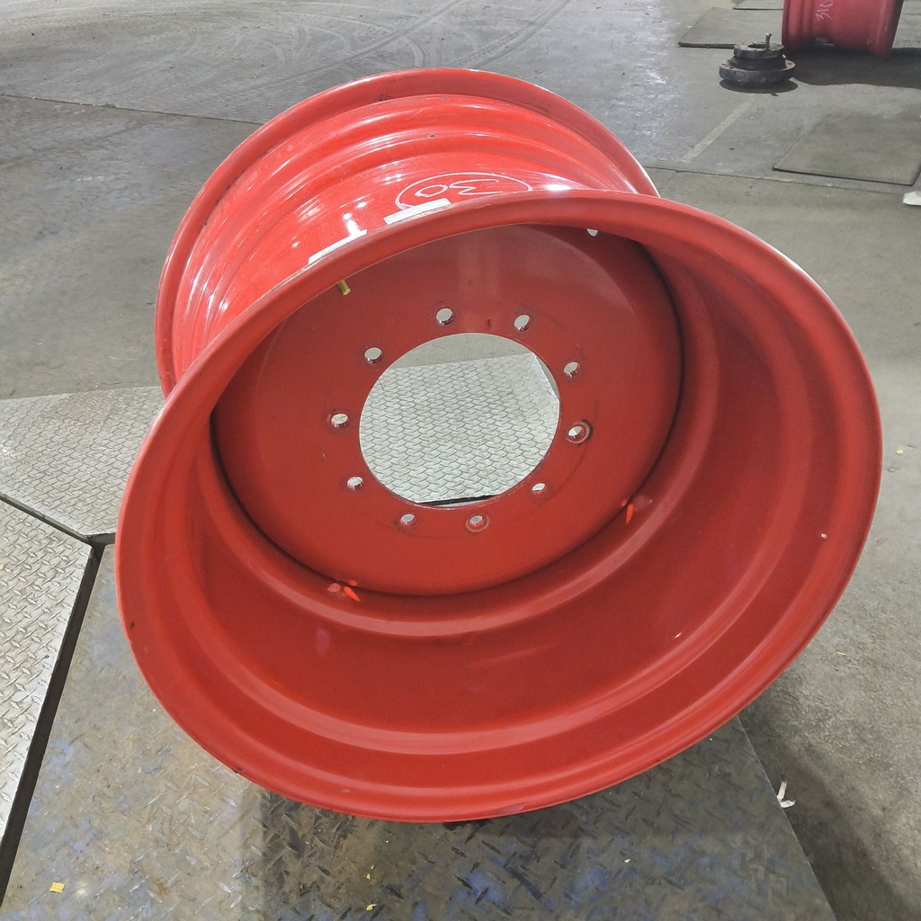 20"W x 30"D, Fendt/Agco Red 10-Hole Formed Plate , -1.88" Offset