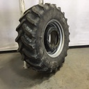 480/70R30 Firestone Radial All Traction DT R-1W on Case IH Silver Mist/Black 12-Hole Waffle Wheel (Groups of 2 bolts) 75%