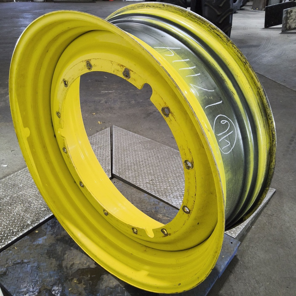 16"W x 46"D, John Deere Yellow 12-Hole Stub Disc , -3.25" Offset