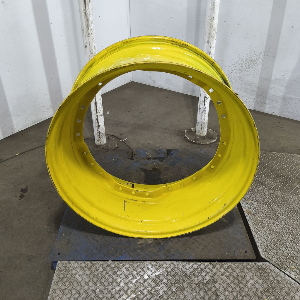 15"W x 34"D, John Deere Yellow 12-Hole Waffle Wheel (Groups of 3 bolts)