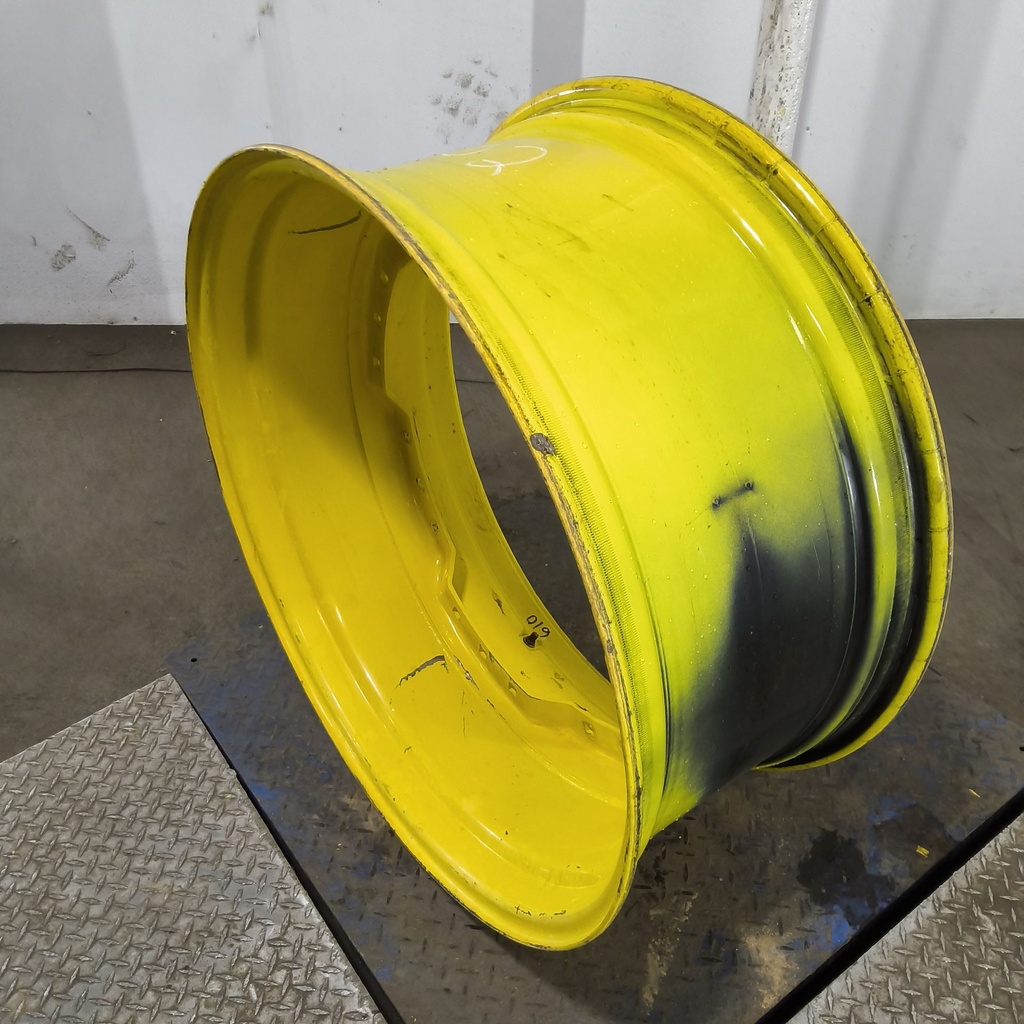 15"W x 34"D, John Deere Yellow 12-Hole Waffle Wheel (Groups of 3 bolts)