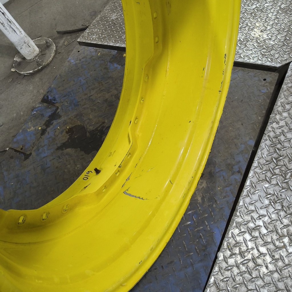 15"W x 34"D, John Deere Yellow 12-Hole Waffle Wheel (Groups of 3 bolts)