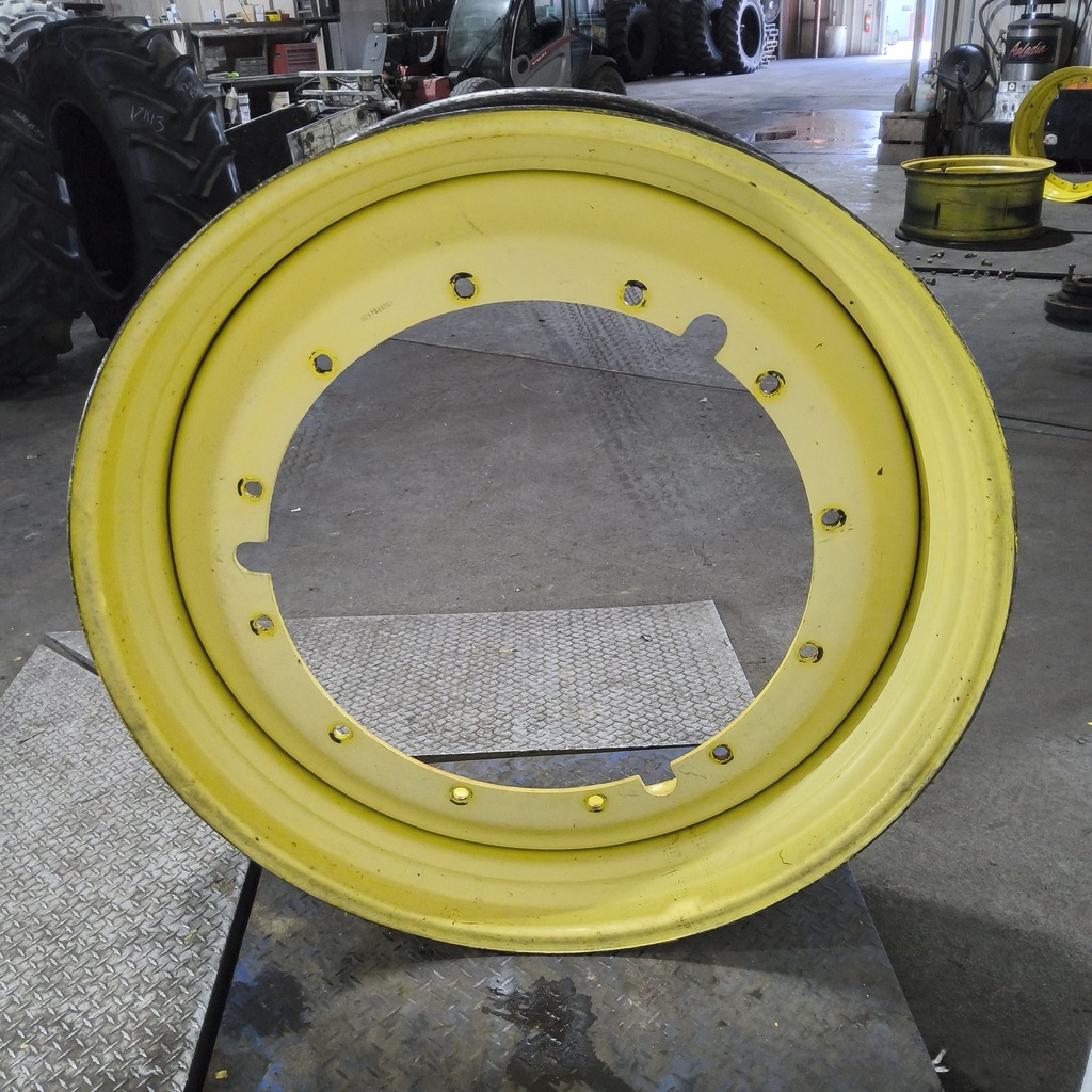 13"W x 46"D, John Deere Yellow 12-Hole Stub Disc , -3.25" Offset