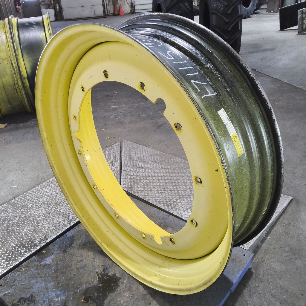 13"W x 46"D, John Deere Yellow 12-Hole Stub Disc , -3.25" Offset