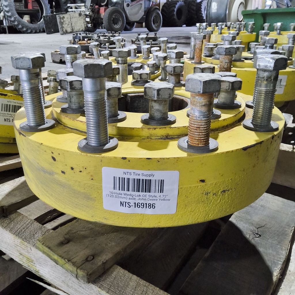 10-Hole Wedg-Lok OE Style, 4.72" (120.02mm) axle, John Deere Yellow