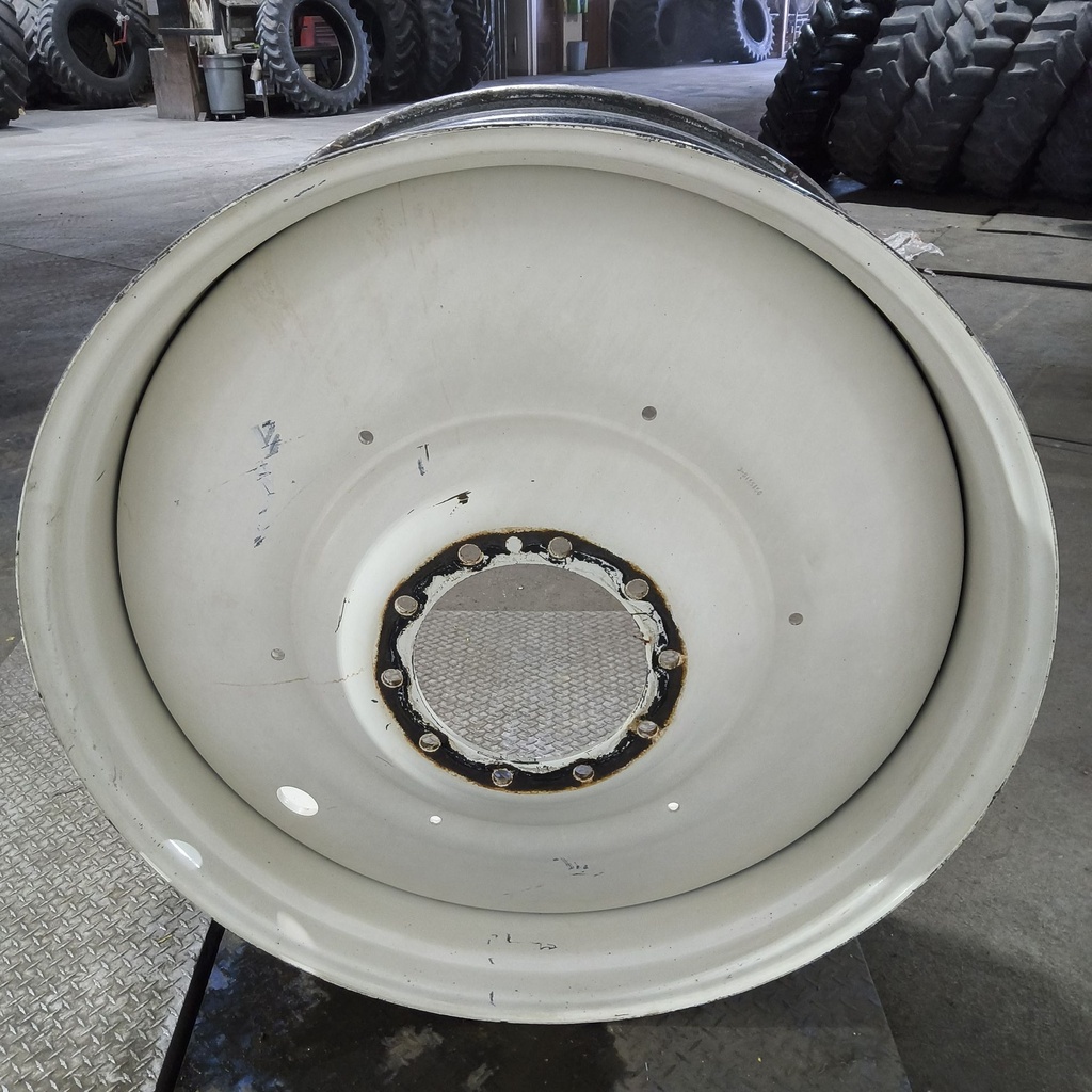 16"W x 46"D, Ford / New Holland White 10-Hole Formed Plate , -9.38" Offset