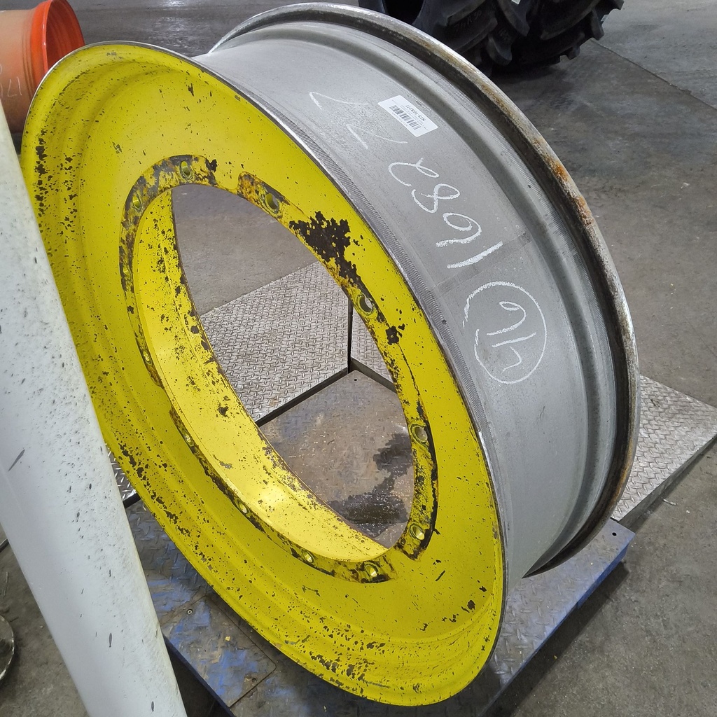 13"W x 46"D, John Deere Yellow 12-Hole Stub Disc , -3.75" Offset