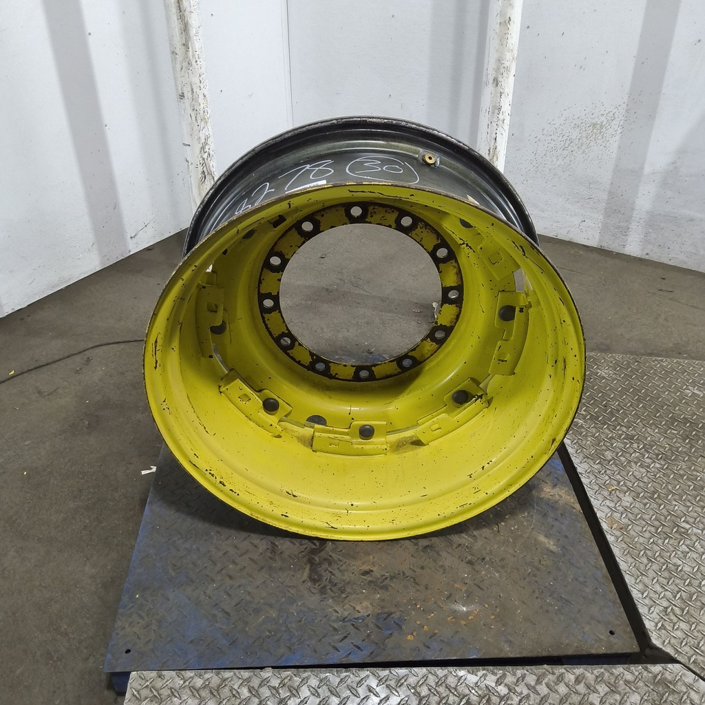13"W x 30"D, John Deere Yellow 8-Hole Rim with Clamp/Loop Style