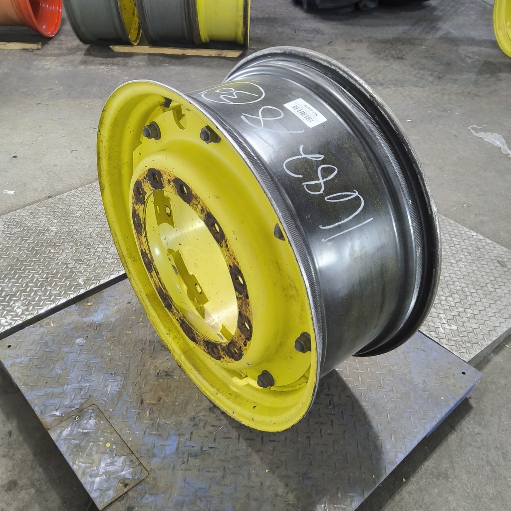13"W x 30"D, John Deere Yellow 8-Hole Rim with Clamp/Loop Style