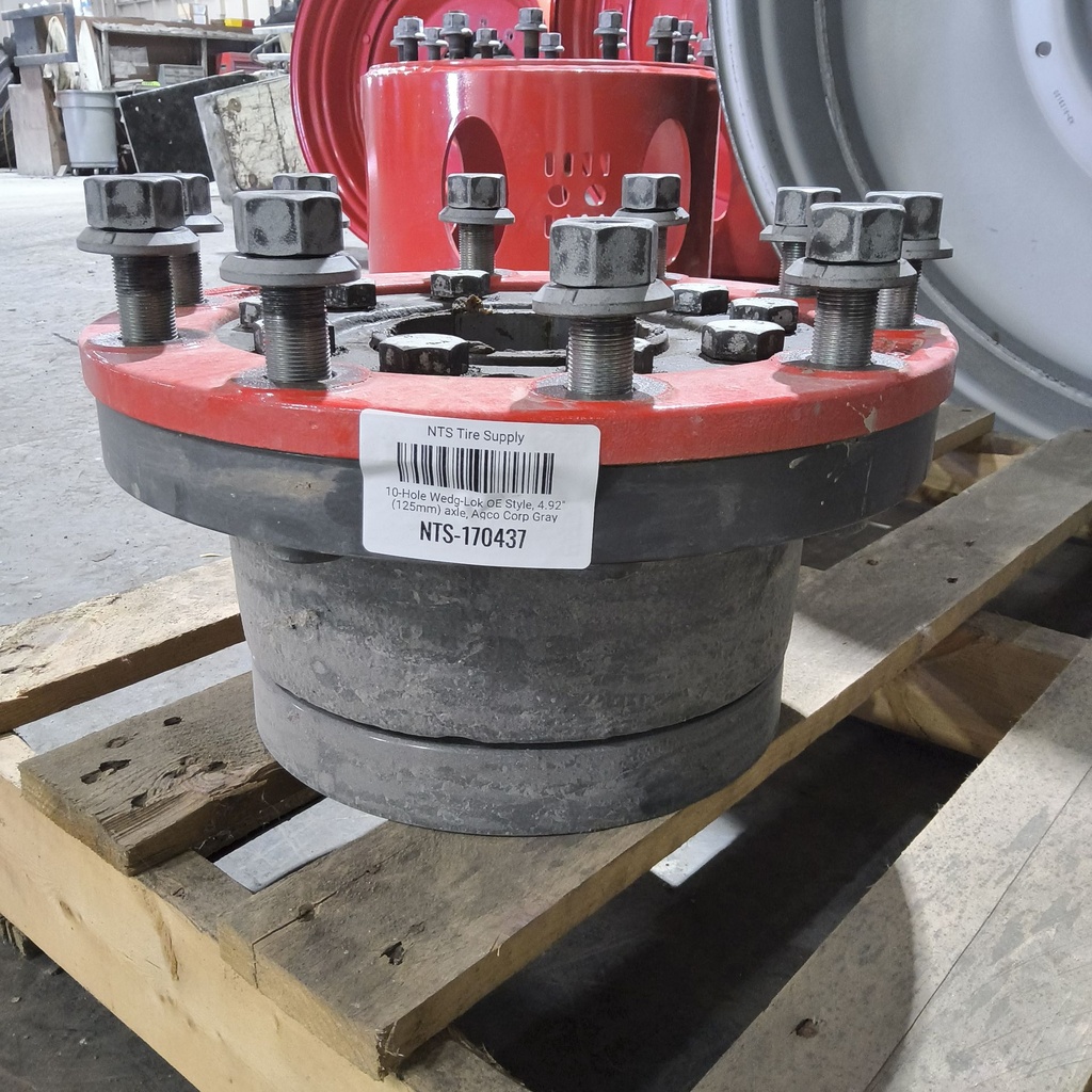 10-Hole Wedg-Lok OE Style, 4.92" (125mm) axle, Agco Corp Gray