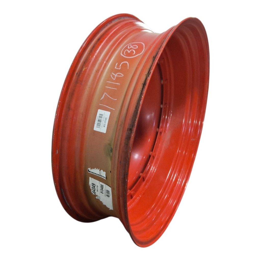 11"W x 38"D, Fendt/Agco Red 16-Hole Stub Disc , 2.38" Offset