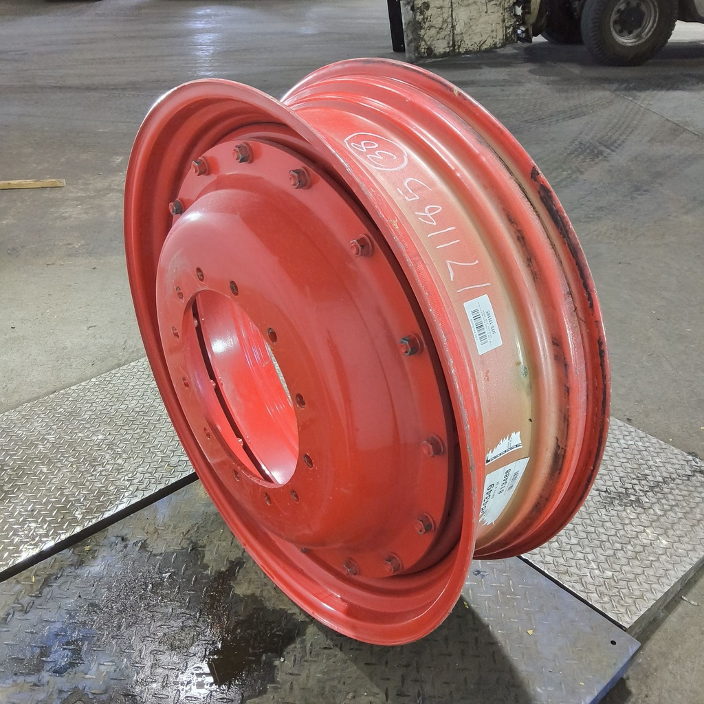 11"W x 38"D, Fendt/Agco Red 16-Hole Stub Disc , 2.38" Offset