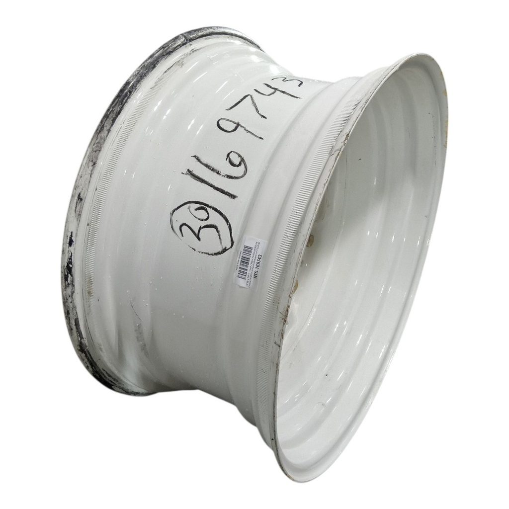 15"W x 30"D, Ford / New Holland White 12-Hole Waffle Wheel (Groups of 3 bolts) , 3.25" Offset