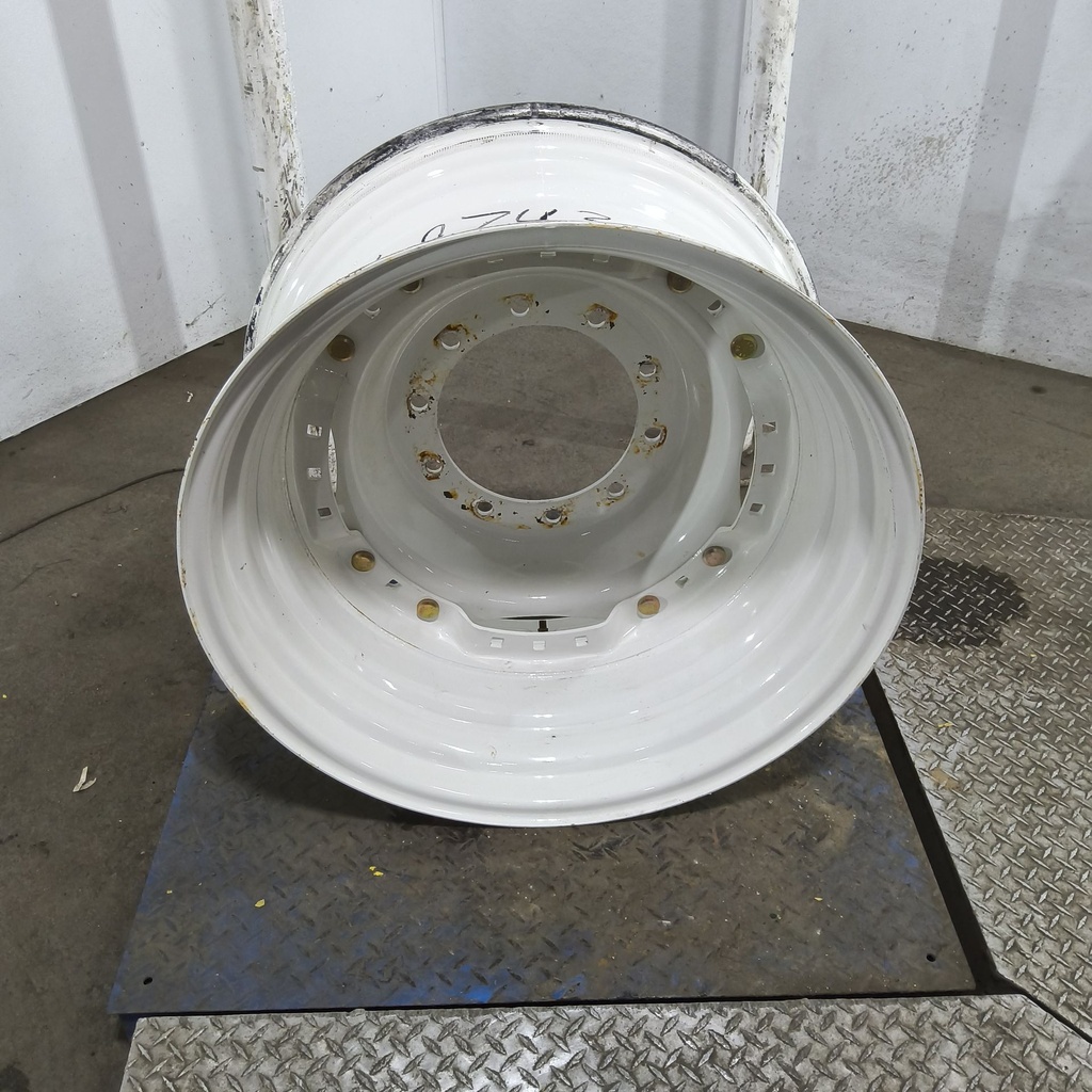 15"W x 30"D, Ford / New Holland White 12-Hole Waffle Wheel (Groups of 3 bolts) , 3.25" Offset