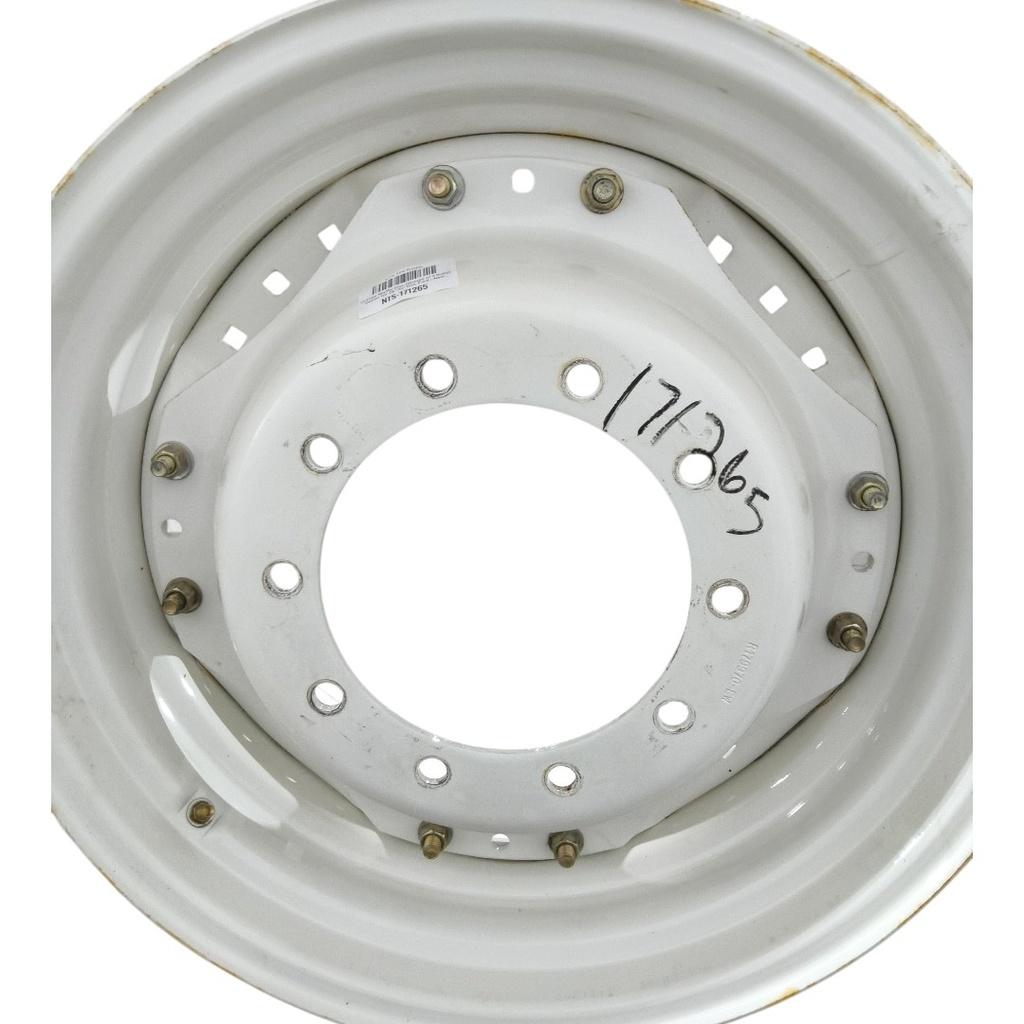 10-Hole Waffle Disc (Groups of 3 Bolts) Center for 28"-30" Rim, Ford / New Holland White