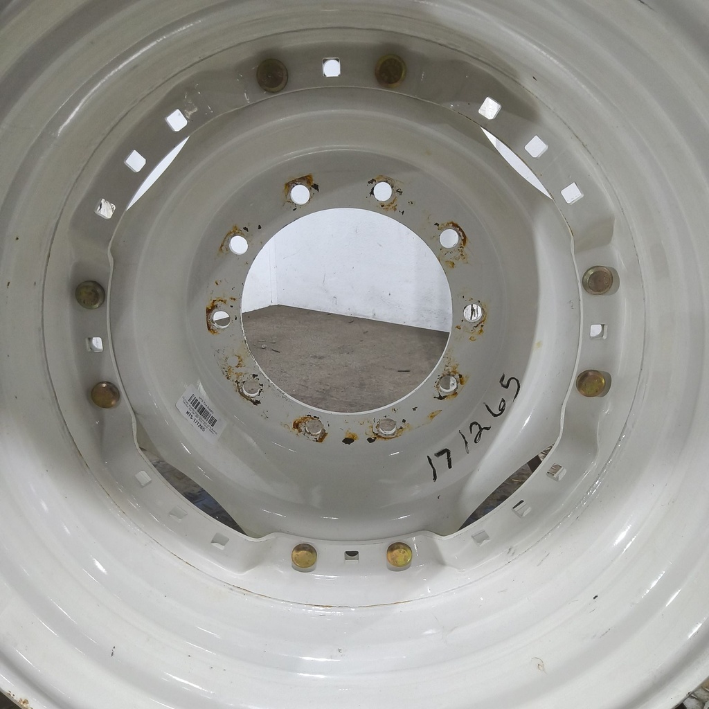 10-Hole Waffle Disc (Groups of 3 Bolts) Center for 28"-30" Rim, Ford / New Holland White
