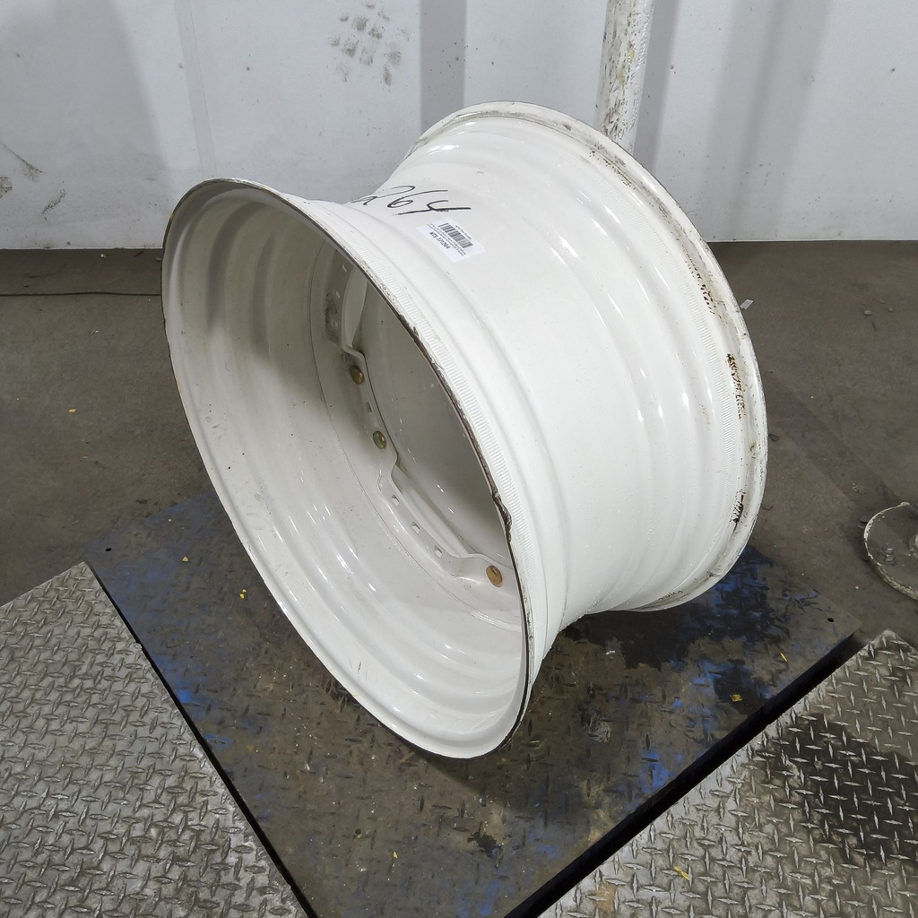 15"W x 30"D, Ford / New Holland White 12-Hole Waffle Wheel (Groups of 3 bolts) , 2.5" Offset