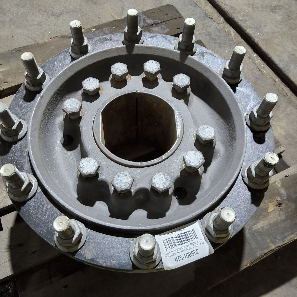 12-Hole Wedg-Lok OE Style, 5.62" (142.88mm) axle, Agco Corp Gray