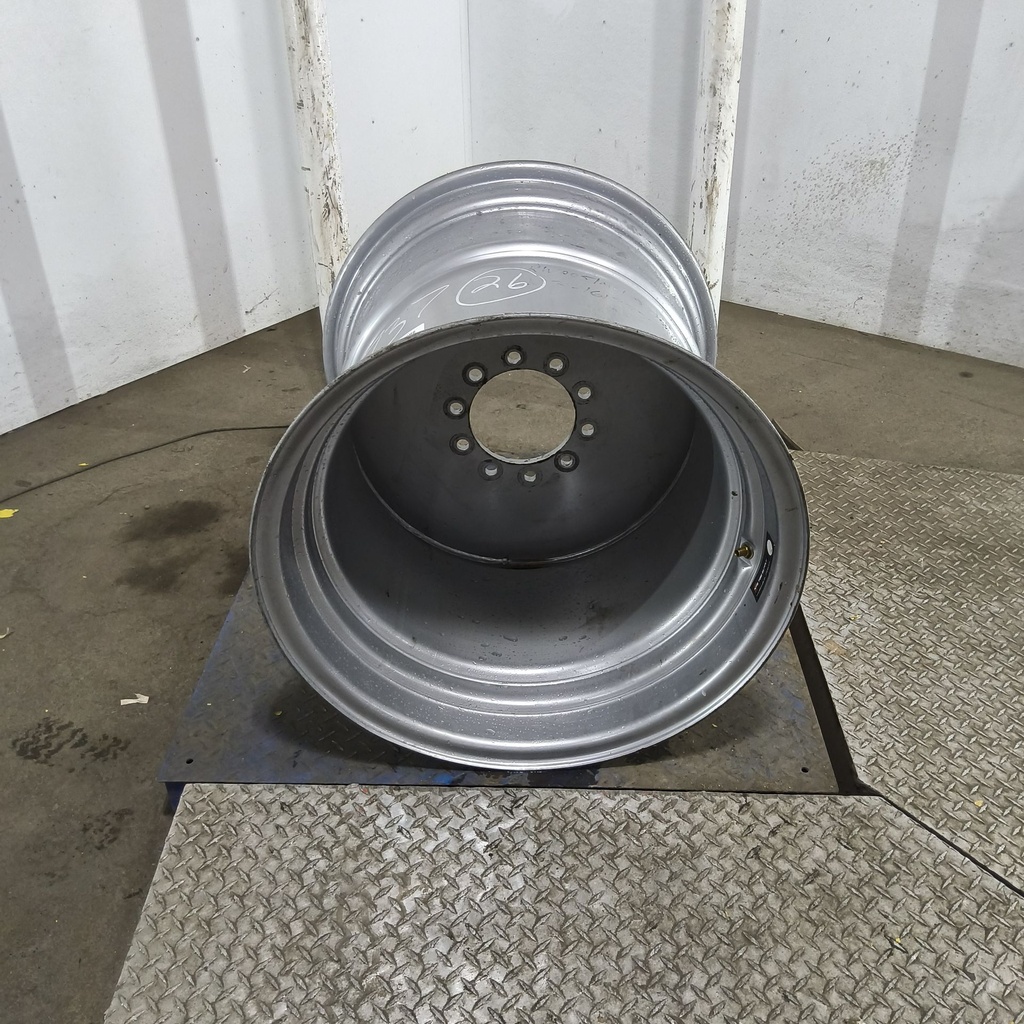 25"W x 26"D, Case IH Silver Mist 10-Hole Flat Plate , -4.88" Offset
