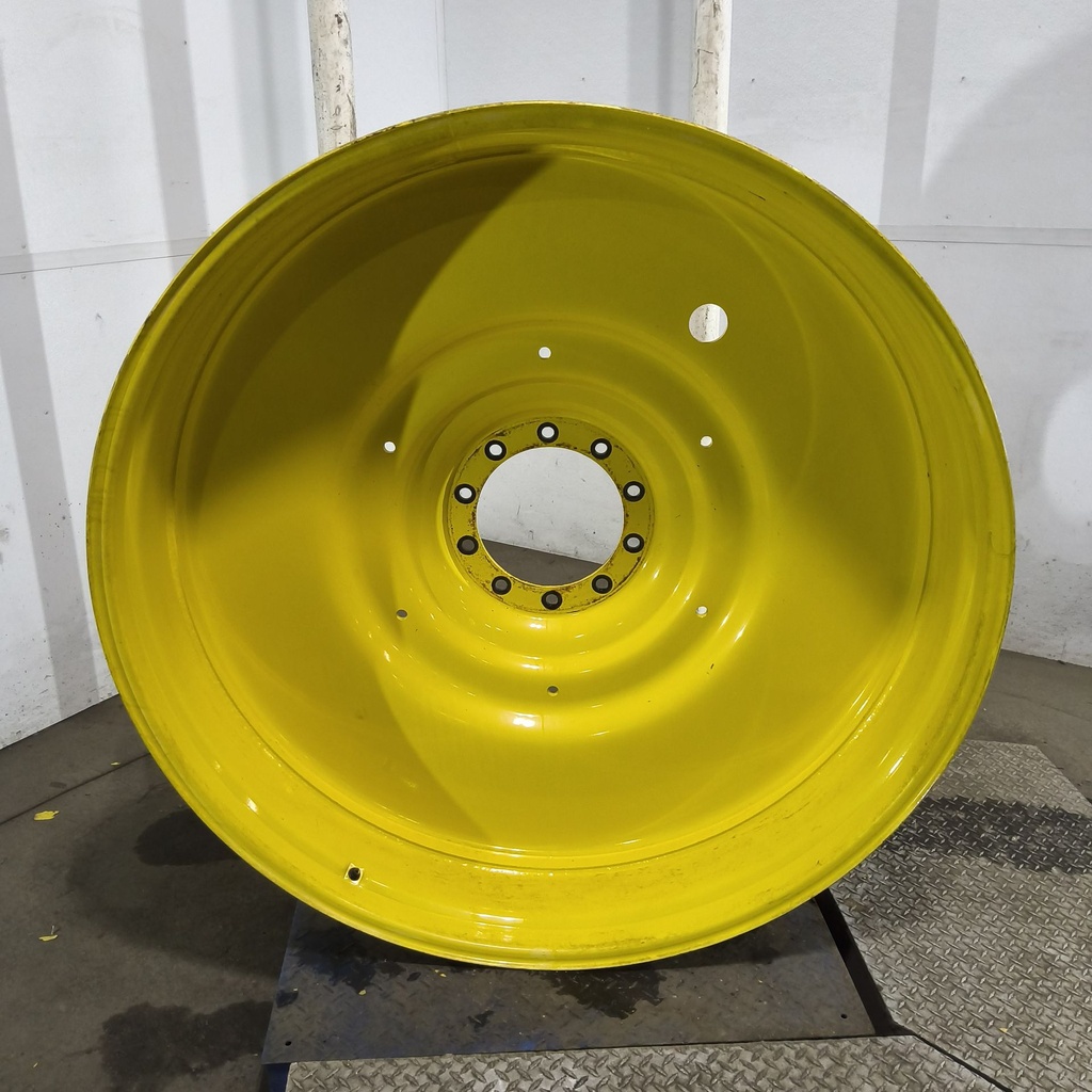 12"W x 54"D, John Deere Yellow 10-Hole Formed Plate , -9.25" Offset