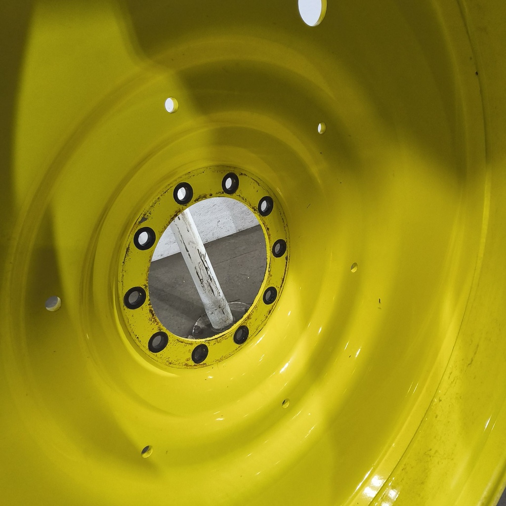 12"W x 54"D, John Deere Yellow 10-Hole Formed Plate , -9.25" Offset