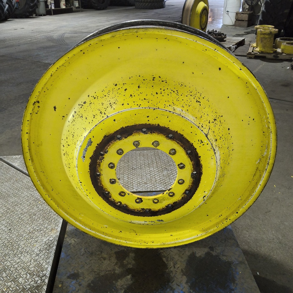 8"W x 44"D, John Deere Yellow 12-Hole Spun Disc Sprayer , -8.5" Offset
