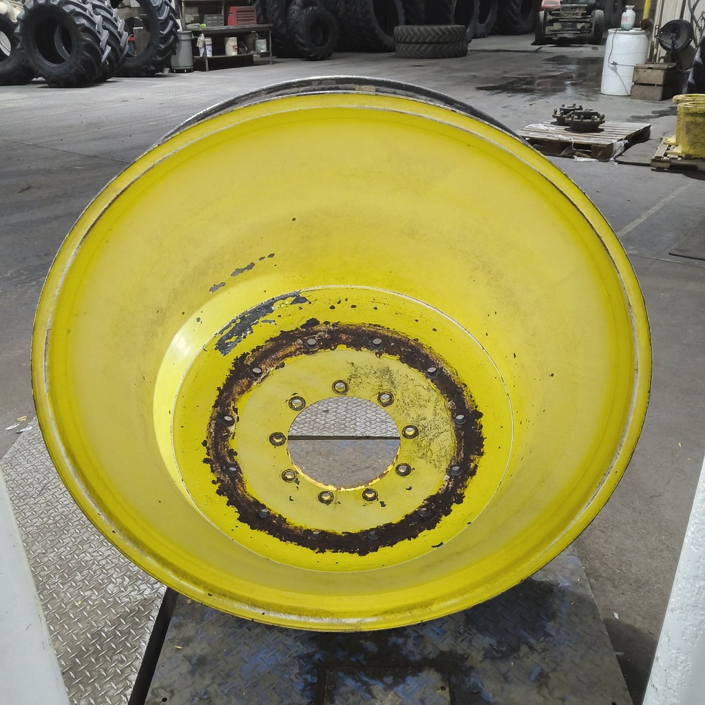8"W x 44"D, John Deere Yellow 9-Hole Spun Disc Sprayer , -8.12" Offset