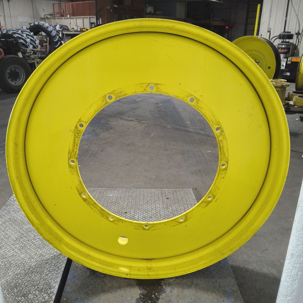 12"W x 54"D, John Deere Yellow 12-Hole Stub Disc , -3.25" Offset