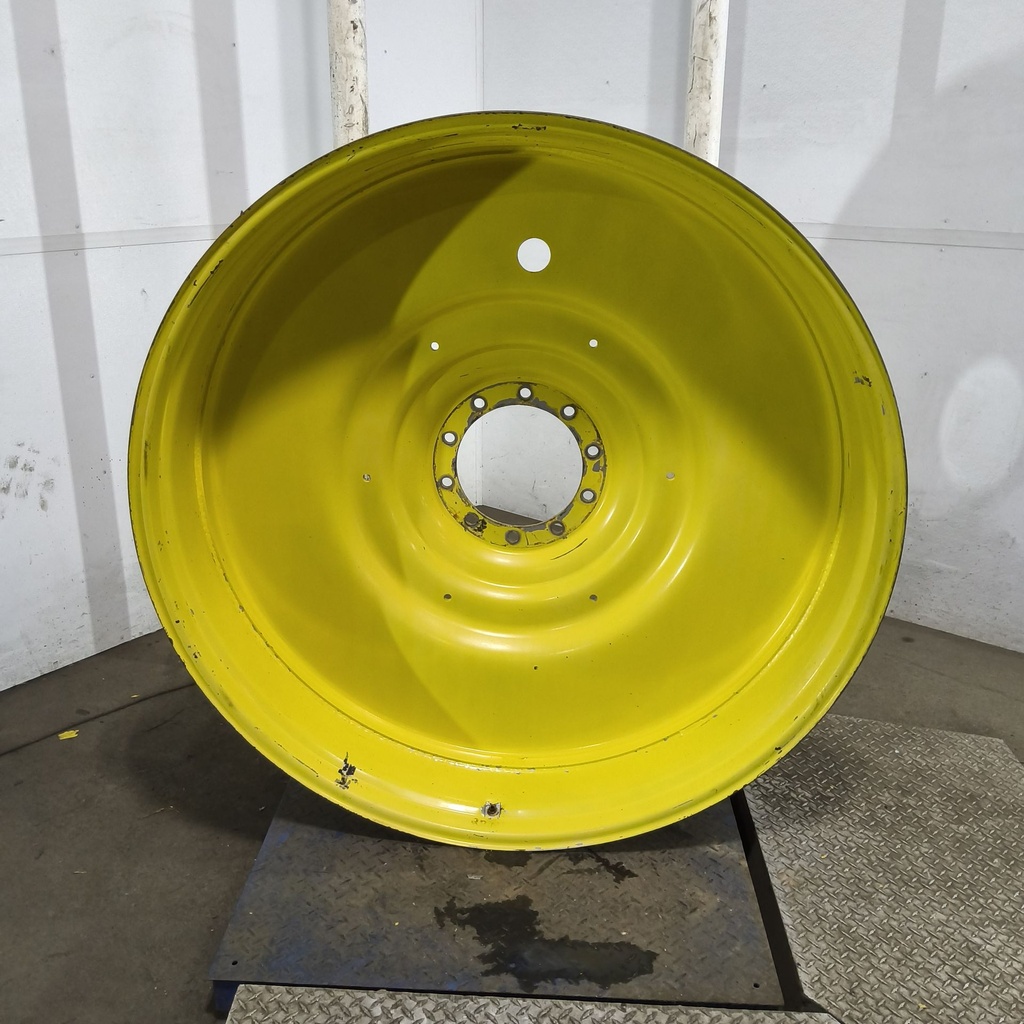 12"W x 54"D, John Deere Yellow 10-Hole Formed Plate , -9.25" Offset