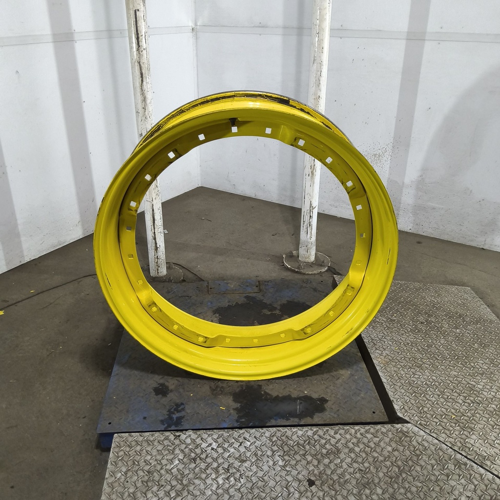 12"W x 38"D, John Deere Yellow 12-Hole Waffle Wheel (Groups of 3 bolts)