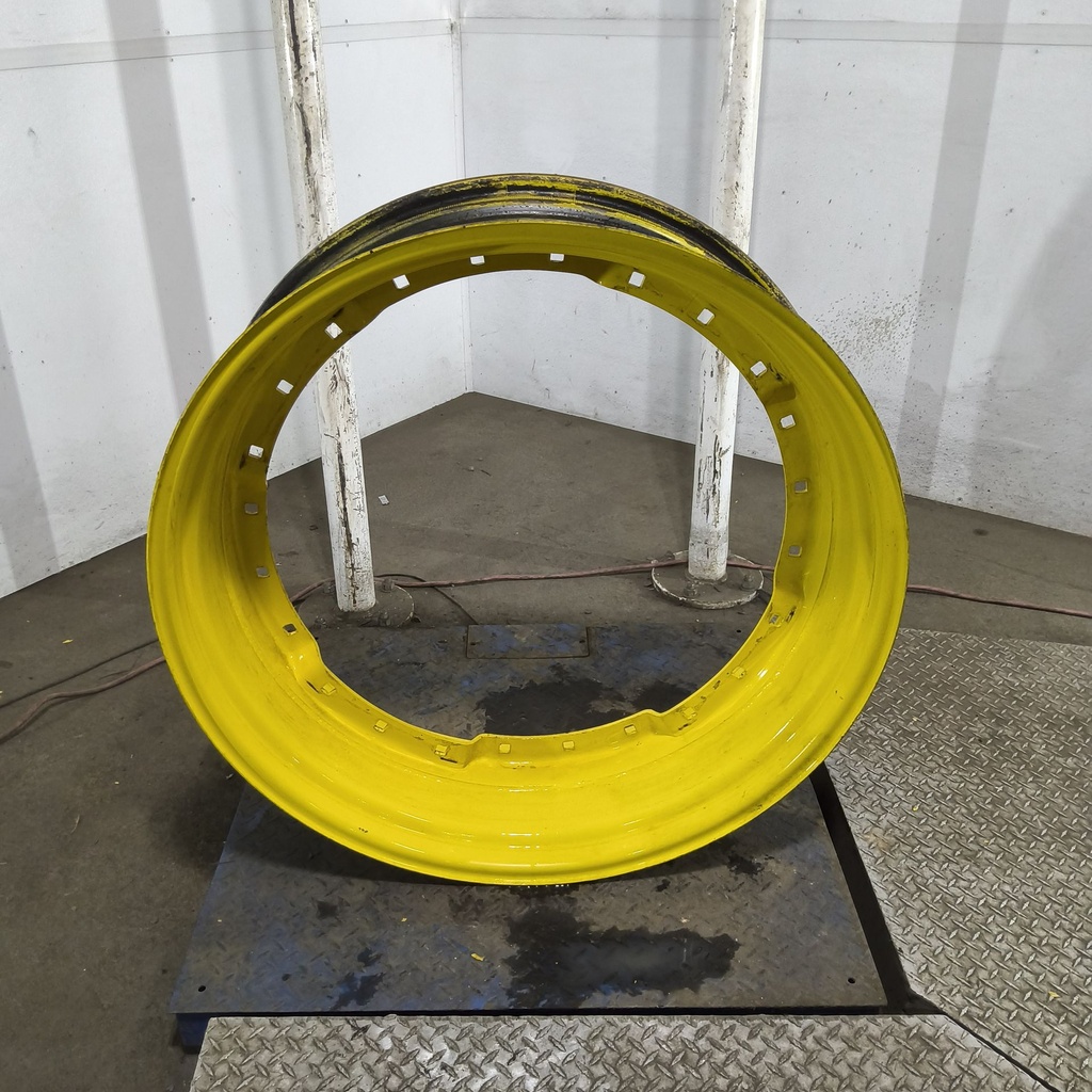 12"W x 38"D, John Deere Yellow 12-Hole Waffle Wheel (Groups of 3 bolts)