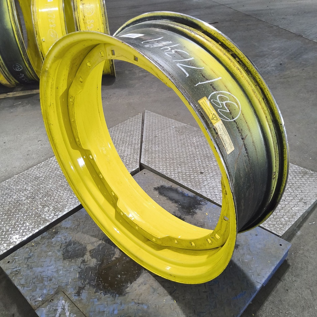 12"W x 38"D, John Deere Yellow 12-Hole Waffle Wheel (Groups of 3 bolts)