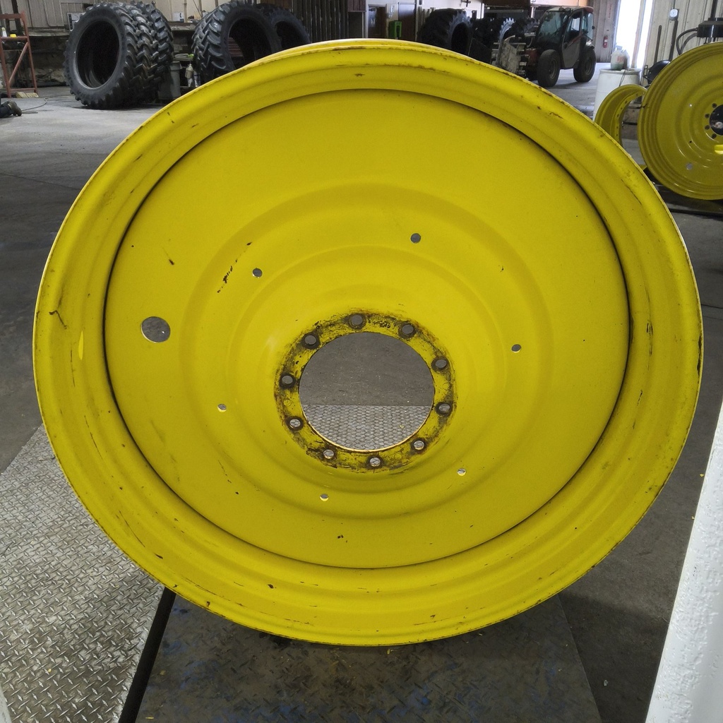 15"W x 50"D, John Deere Yellow 10-Hole Formed Plate , -6.75" Offset