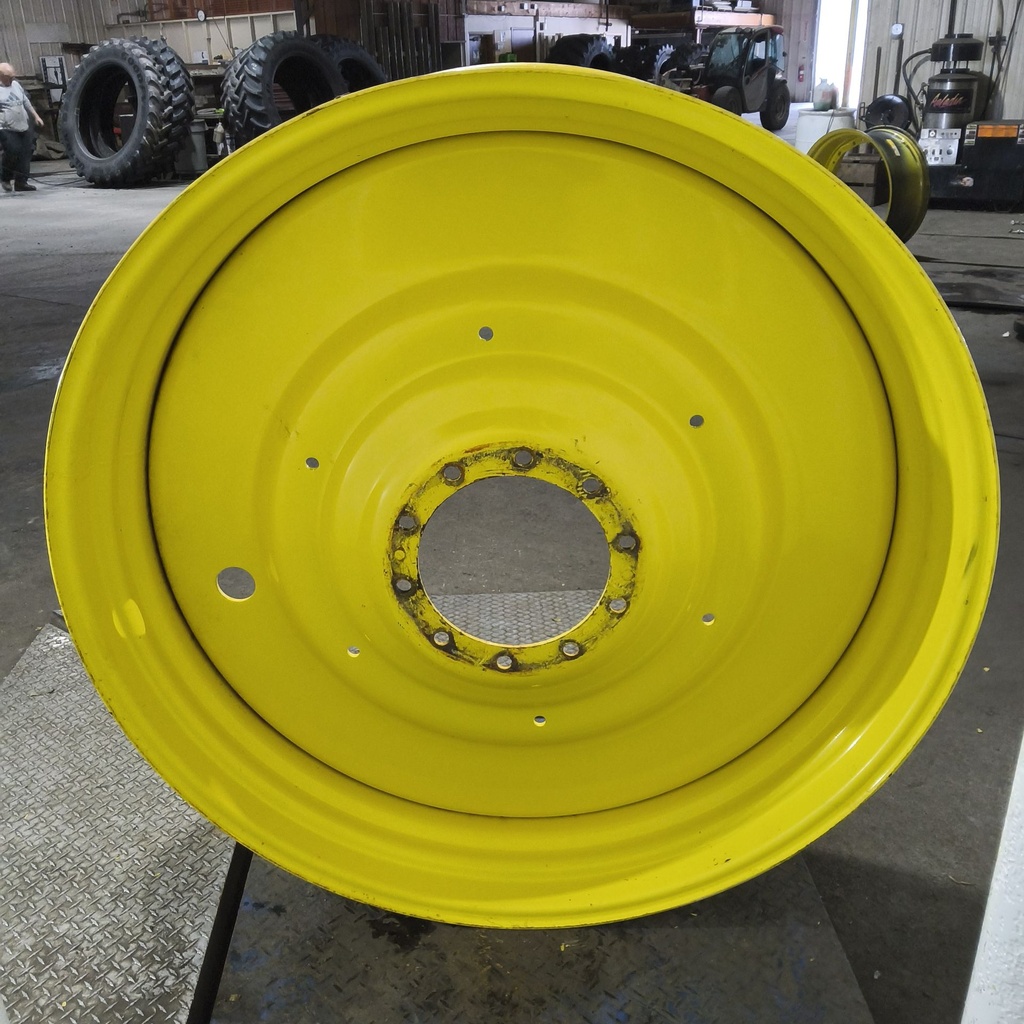 15"W x 50"D, John Deere Yellow 10-Hole Formed Plate , -6.75" Offset