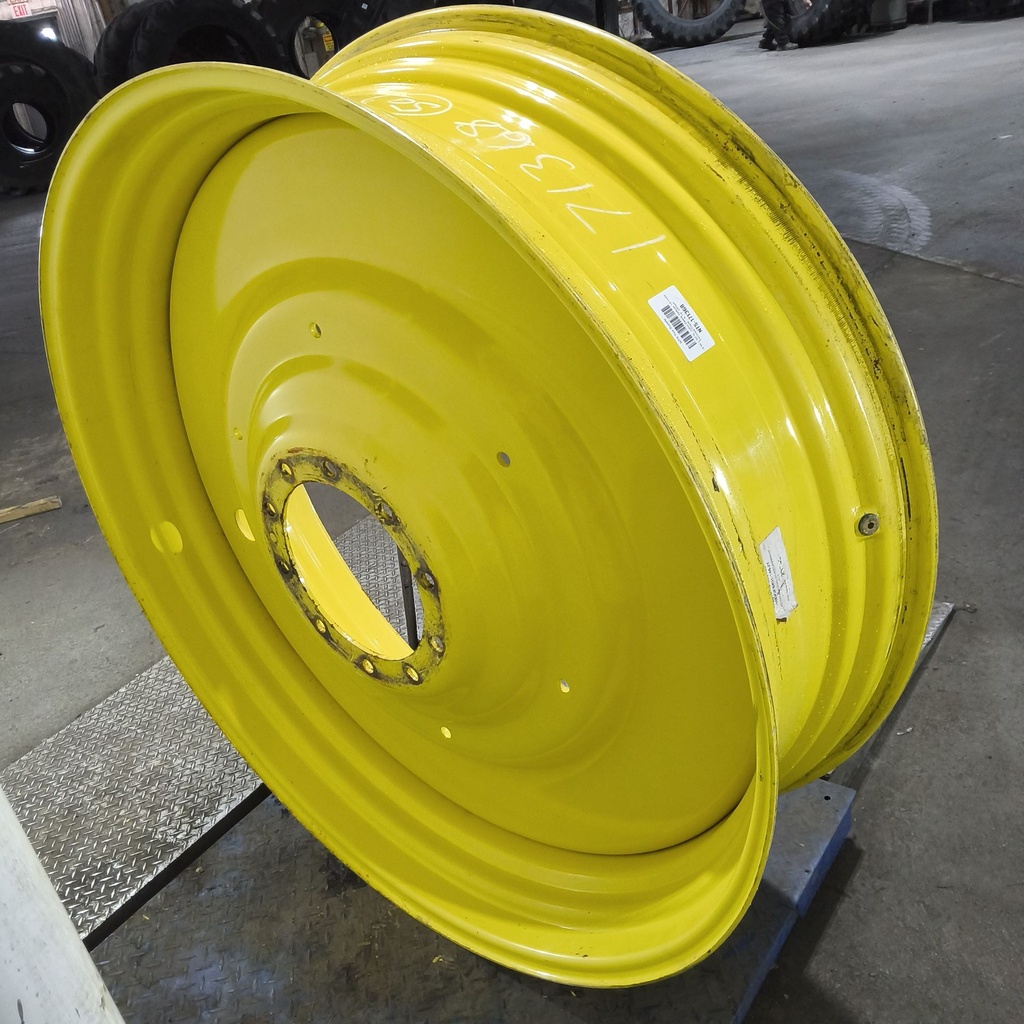 15"W x 50"D, John Deere Yellow 10-Hole Formed Plate , -6.75" Offset