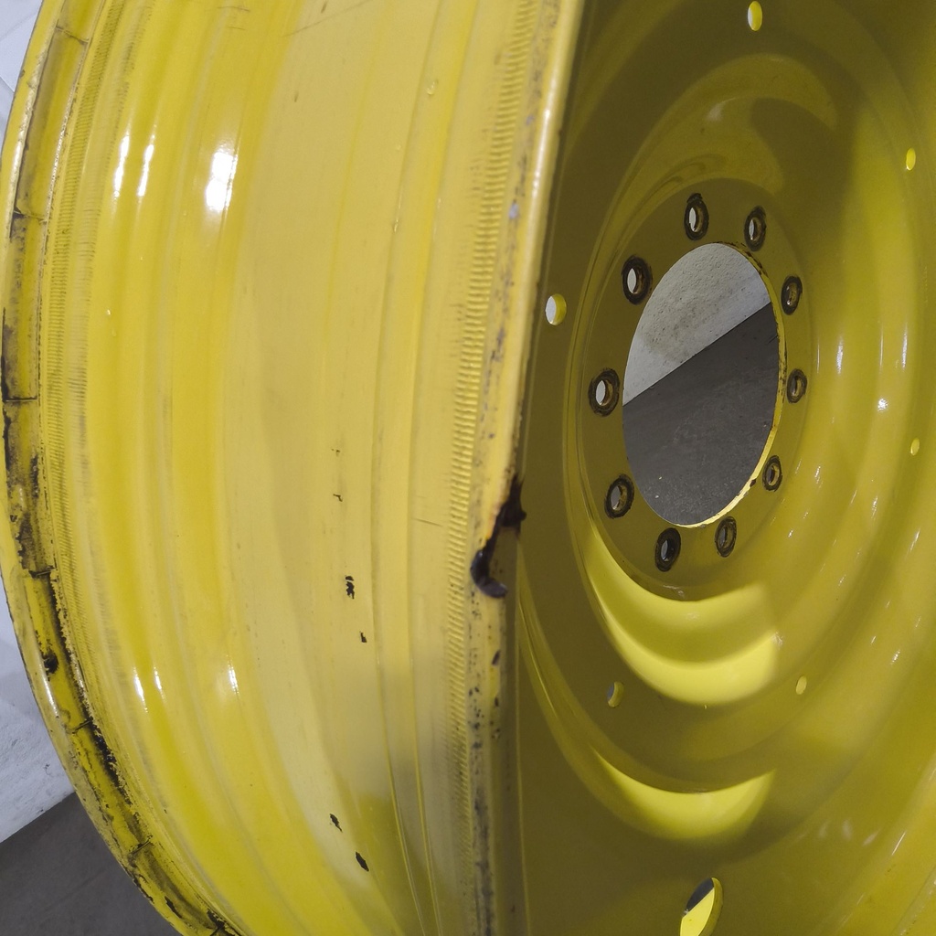 15"W x 50"D, John Deere Yellow 10-Hole Formed Plate , -6.75" Offset