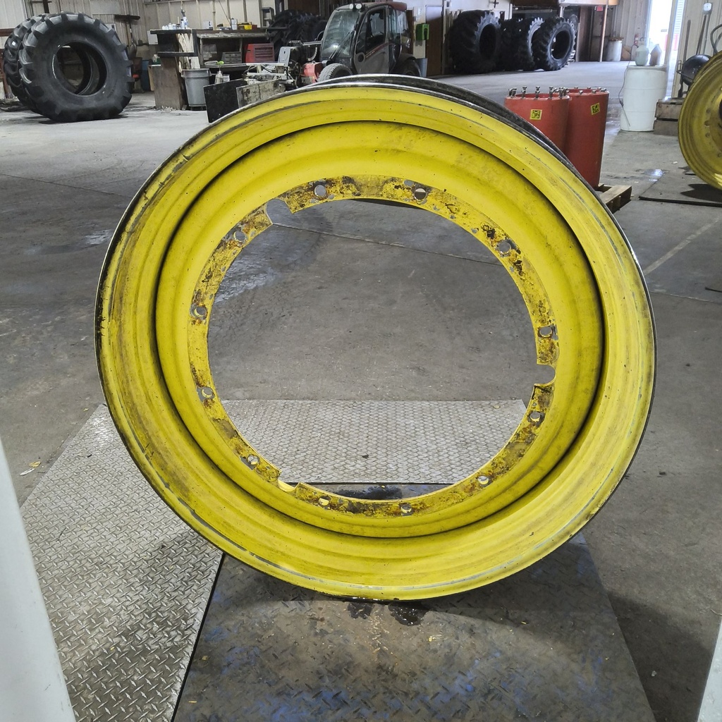 13"W x 46"D, John Deere Yellow 12-Hole Stub Disc , -3.25" Offset